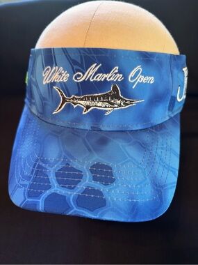 HUK White Marlin Open Men's Blue Fishing Visor
